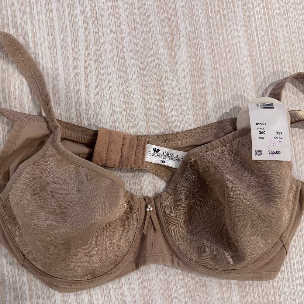 NWT Wacoal Bra - Mocha / Tan - Size 36C